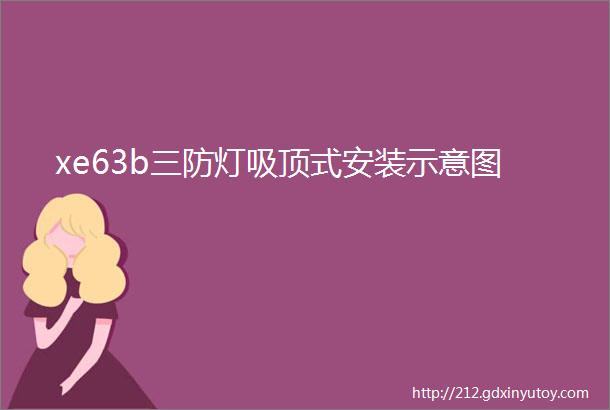 xe63b三防灯吸顶式安装示意图