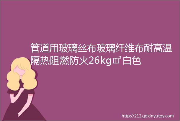 管道用玻璃丝布玻璃纤维布耐高温隔热阻燃防火26kg㎡白色