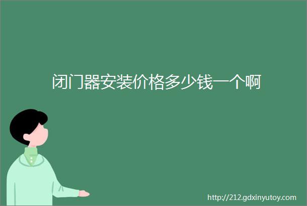 闭门器安装价格多少钱一个啊