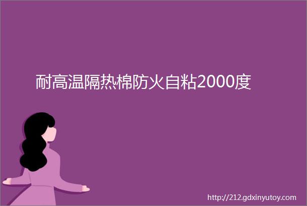 耐高温隔热棉防火自粘2000度