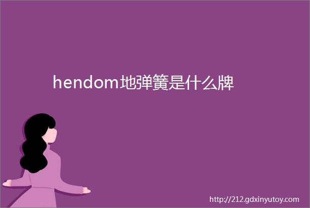 hendom地弹簧是什么牌