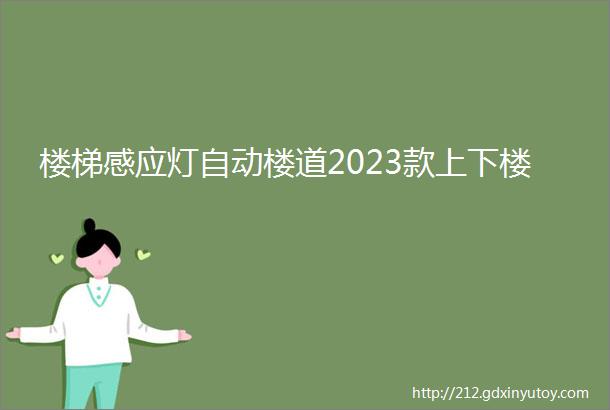 楼梯感应灯自动楼道2023款上下楼