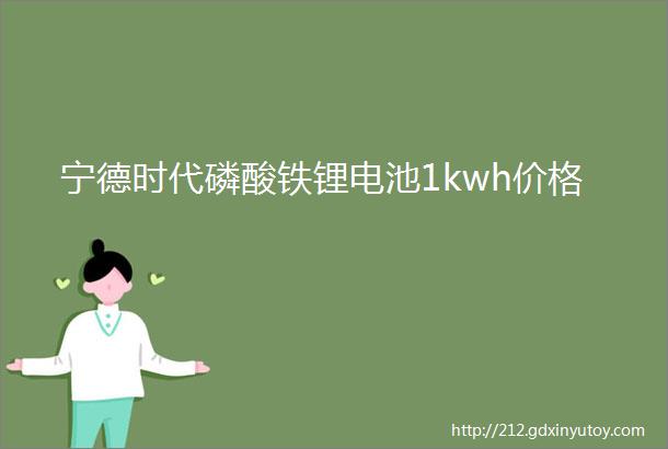 宁德时代磷酸铁锂电池1kwh价格