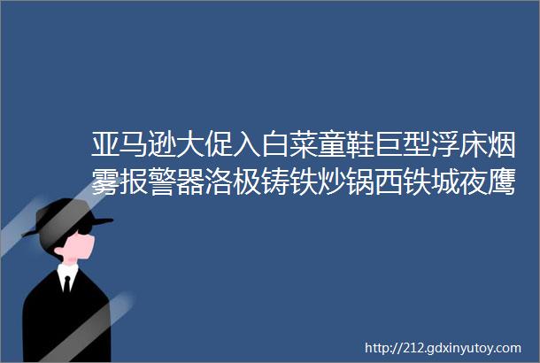 亚马逊大促入白菜童鞋巨型浮床烟雾报警器洛极铸铁炒锅西铁城夜鹰手表