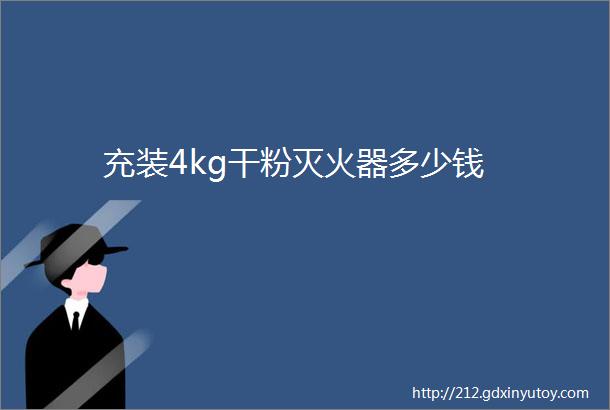 充装4kg干粉灭火器多少钱