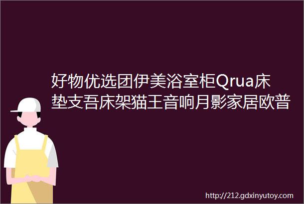 好物优选团伊美浴室柜Qrua床垫支吾床架猫王音响月影家居欧普全系科沃斯扫拖机器人