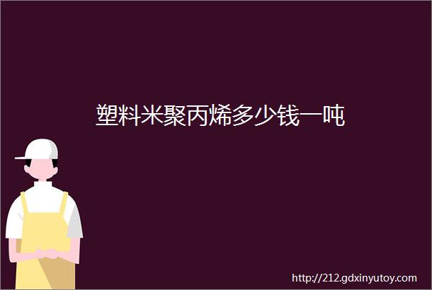 塑料米聚丙烯多少钱一吨