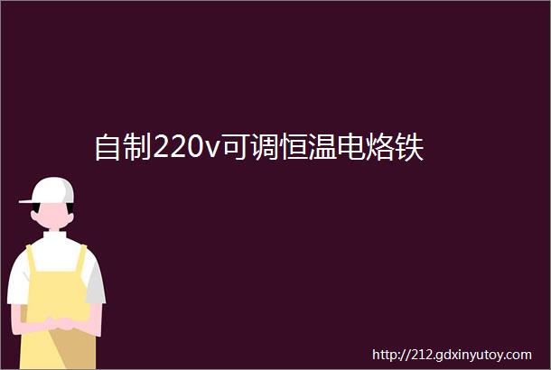 自制220v可调恒温电烙铁