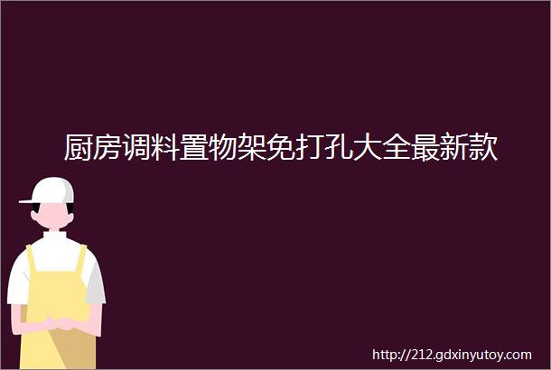 厨房调料置物架免打孔大全最新款