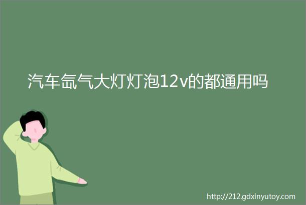 汽车氙气大灯灯泡12v的都通用吗