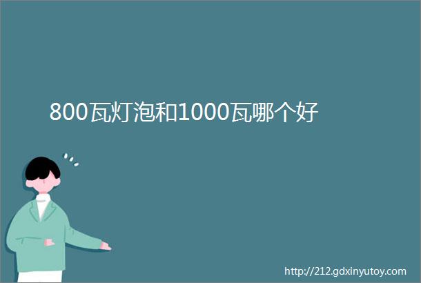 800瓦灯泡和1000瓦哪个好