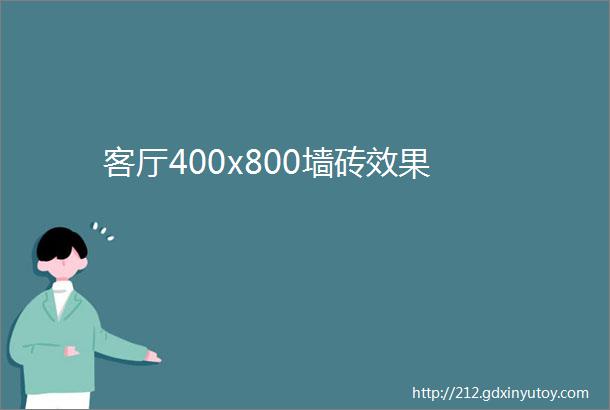 客厅400x800墙砖效果